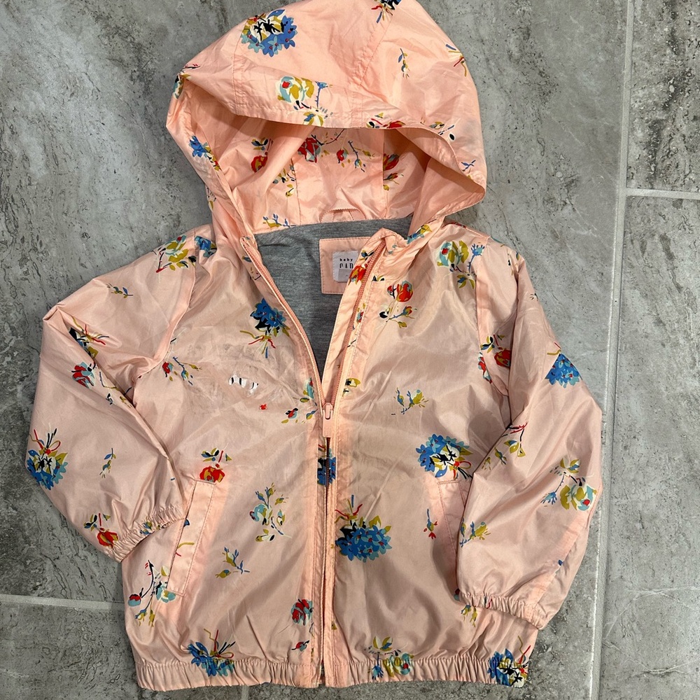 Girls GAP Floral Hooded Jacket